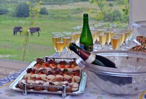 Cocktail avec vue sur la campagne