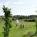 Vue de la terrasse sur le tipi