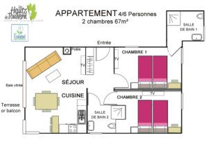 Plan de l'appartement Les Hauts de Toulvern