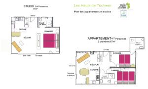 Plan studio et appartement Les Hauts de Toulvern