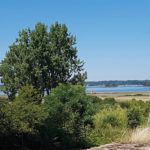 Vue sur Vannes depuis l'île d'Arz