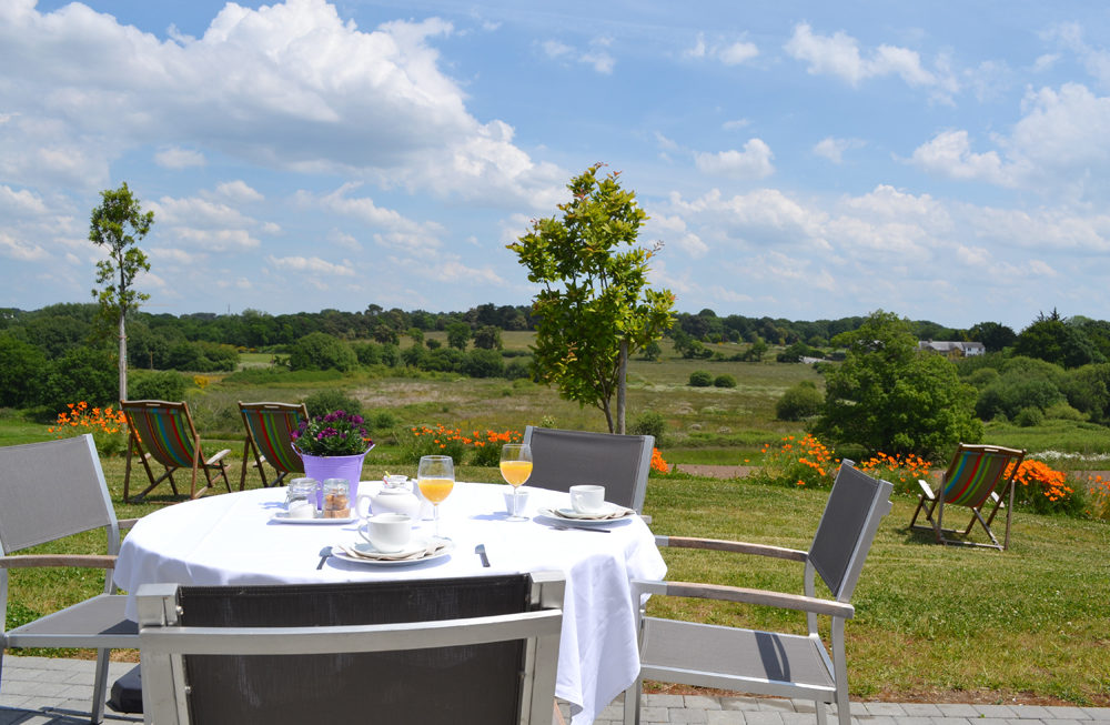 Petit-déjeuner vue sur la nature